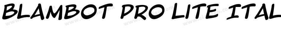 Blambot Pro Lite Italic字体转换